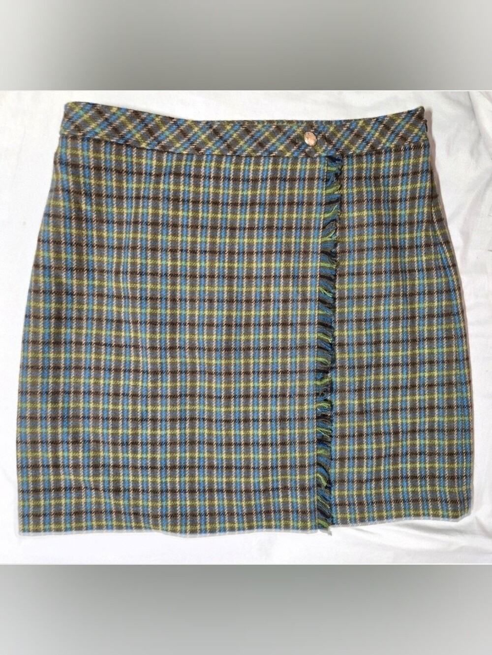 NWT VTG Talbots Wool Blend Lined Womens Skirt Side Zip Size 12